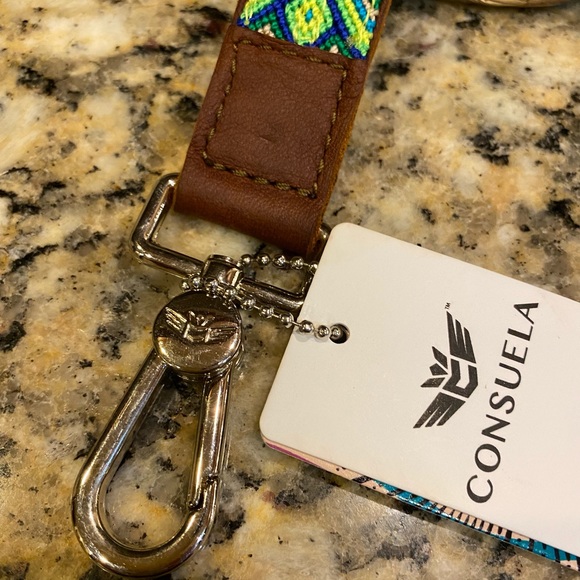 Consuela Green and Blue Belt with Geometric Patterns - Picture 3 of 6